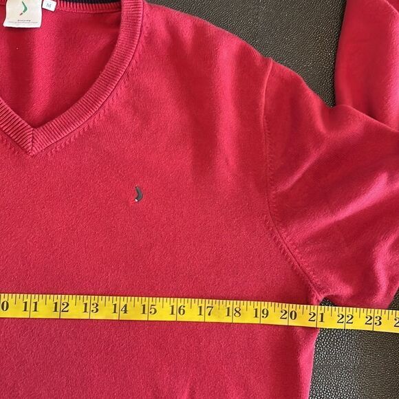 Boomerang Pullover sweater V-neck red size Medium - Picture 8 of 8